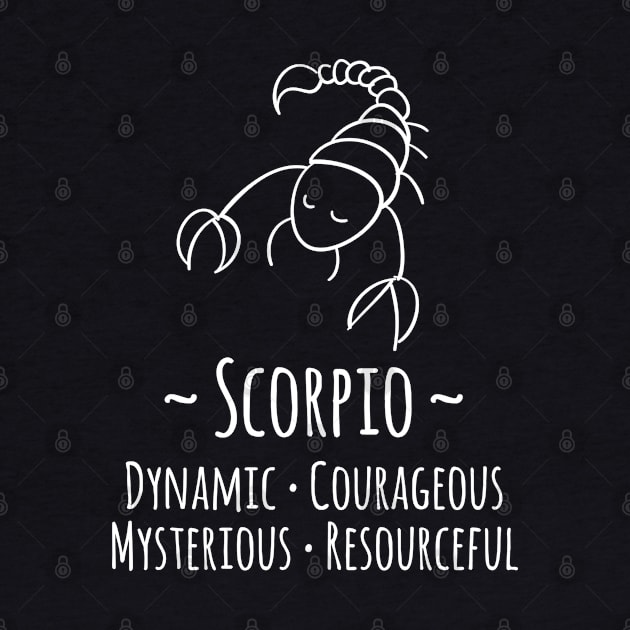 Scorpio Zodiac Sign by HappyCatPrints